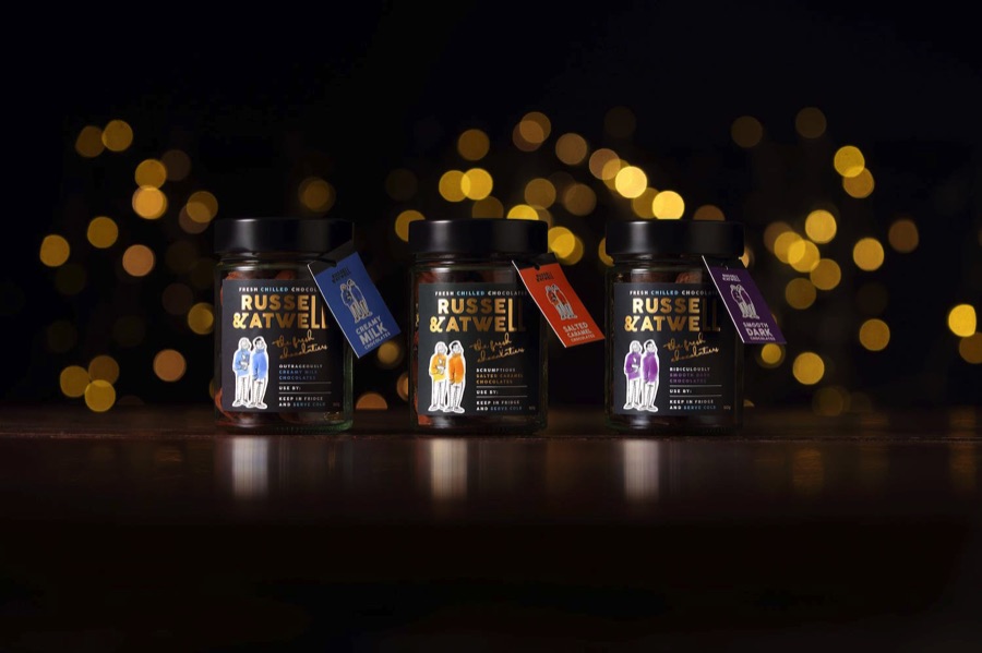 Russell and Atwell refillable glass jars